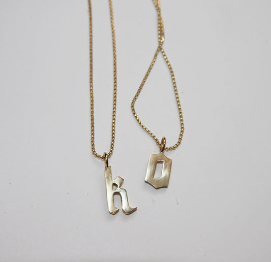 OLD ENGLISH INITIAL NECKLACE